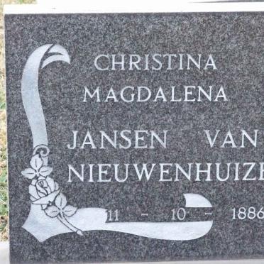 NIEUWENHUIZEN Christina Magdalena, Jansen van -1886