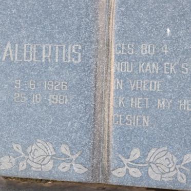 OOSTHUIZEN Albertus 1926-1981 &amp; Susarah 1926- 