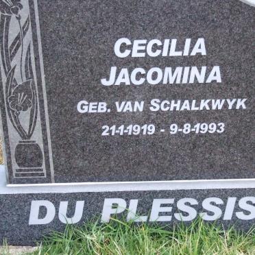 PLESSIS Cecilia Jacomina, du nee VAN SCHALKWYK 1919-1993