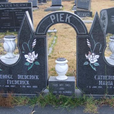 PIEK George Diederick Frederick 1907-1985 &amp; Catherina Maria 1911-2000