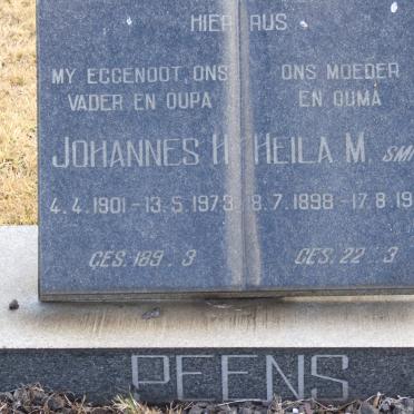 PEENS Johannes H. 1901-1973 &amp; Heila M. SMIT 1898-1988