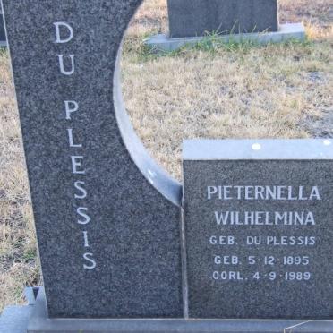 PLESSIS Pieternella Wilhelmina, du nee DU PLESSIS 1895-1989