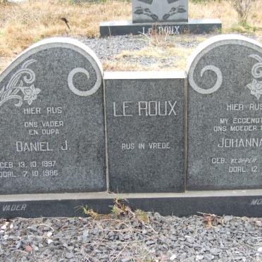 ROUX Daniel J., le 1897-1986 &amp; Johanna S.C. KLOPPER 1906-1971