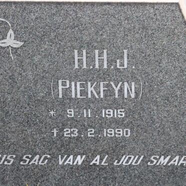 ROSSOUW H.H.J. 1915-1990 &amp; H.M. 1923-1993