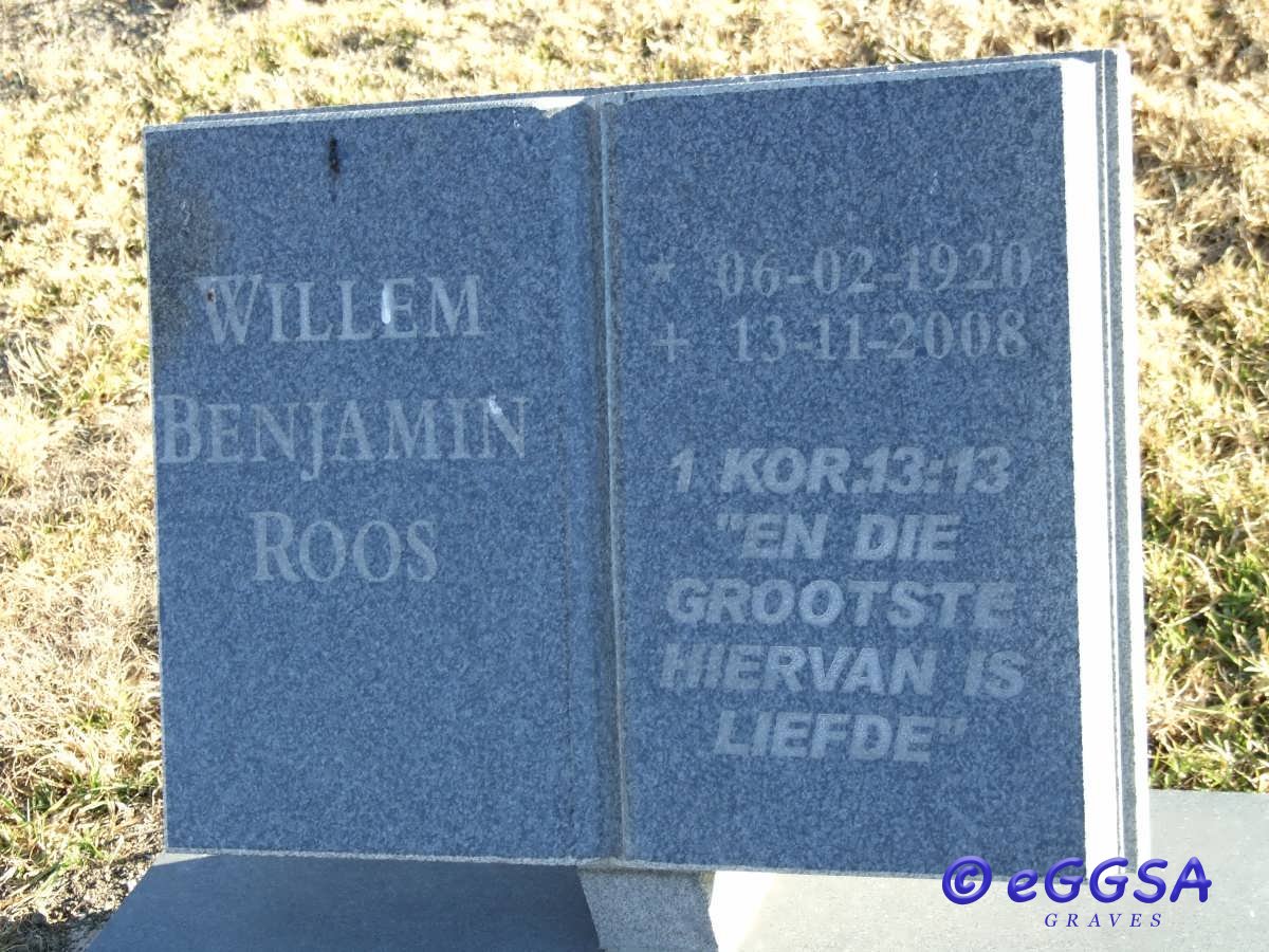 ROOS Willem Benjamin 1920-2008