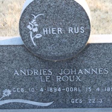 ROUX Andries Johannes, le 1894-1894