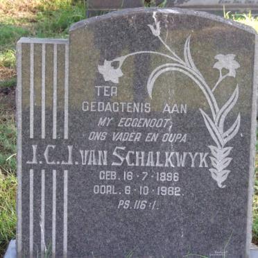 SCHALKWYK J.C.J., van 1896-1962