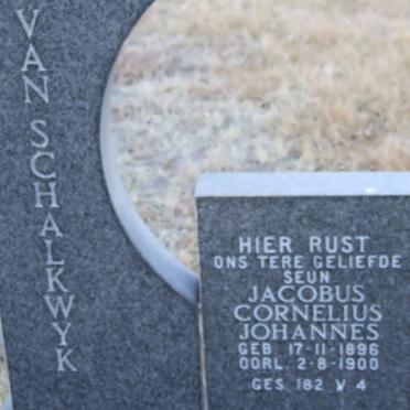 SCHALKWYK Jacobus Cornelius Johannes, van 1896-1900