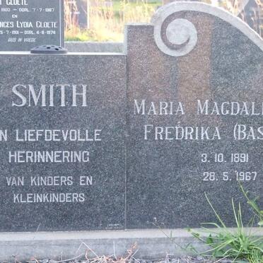 SMITH Carel Petrus v.d. Merwe 1891-1968 &amp; Maria Magdalena Fredrika BASSON 1891-1967