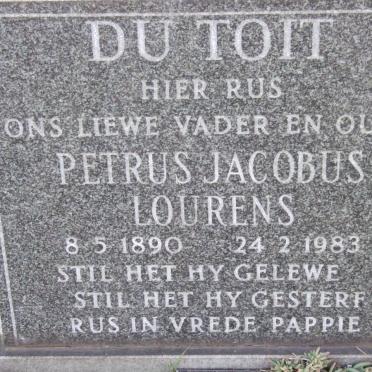 TOIT Petrus Jacobus Lourens, du 1890-1983