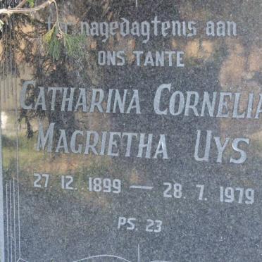 UYS Catharina Cornelia Magrietha 1899-1979