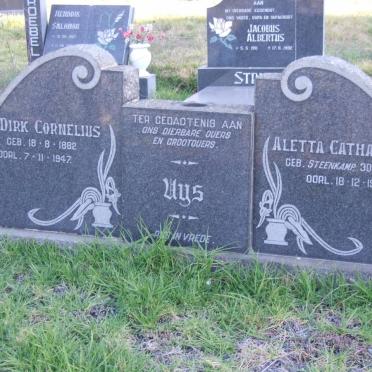 UYS Dirk Cornelius 1882-1947 &amp; Aletta Catharina STEENKAMP 1889-1976 