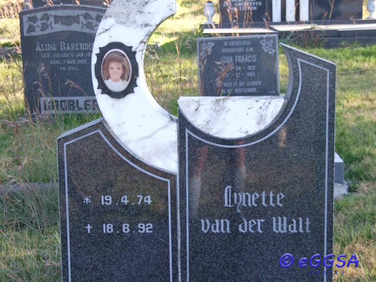 WALT Lynette, van der 1974-1992