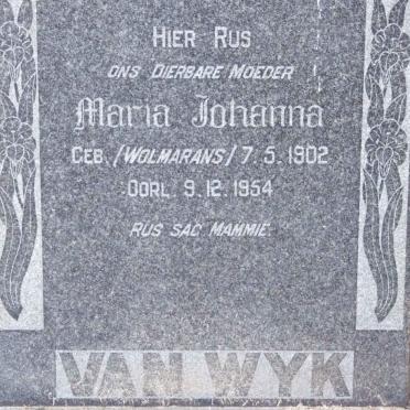 WYK Maria Johanna, van WOLMARANS 1902-1954