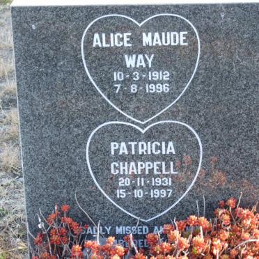 WAY Alice Maude 1912-1996 :: CHAPPELL Patricia 1931-1997