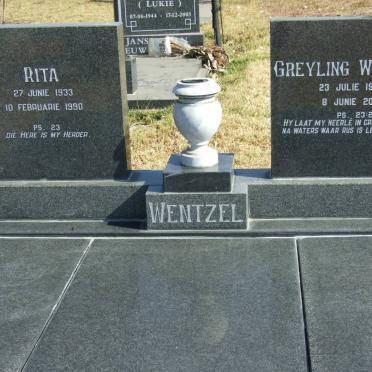 WENTZEL Greyling 1925-2013 &amp; Rita 1933-1990