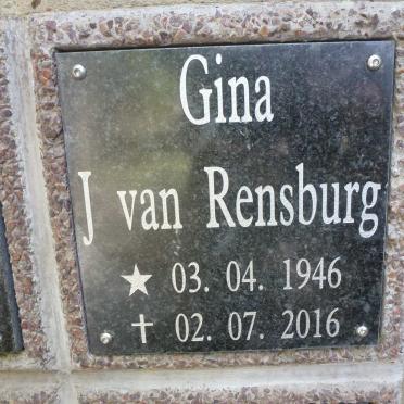 RENSBURG Gina, J. van 1946-2016