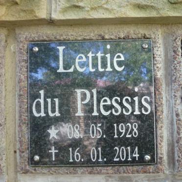 PLESSIS Lettie, du 1928-2014