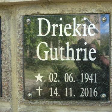 GUTHRIE Driekie 1941-2016