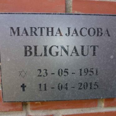 BLIGNAUT Martha Jacoba 1951-2015