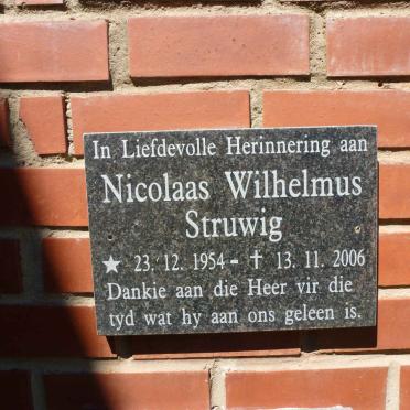 STRUWIG Nicolaas Wilhelmus 1954-2006