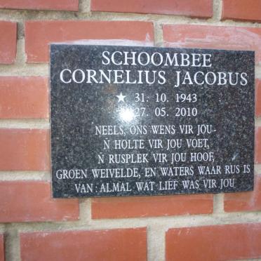 SCHOOMBEE Cornelius Jacobus 1943-2010