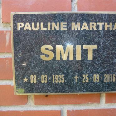 SMIT Pauline Martha 1935-2016