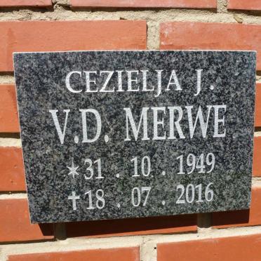 MERWE Cezielja J., v.d. 1949-2016