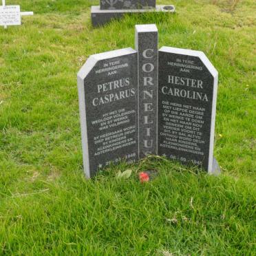 CORNELIUS Petrus Casparus 1946-2001 &amp; Hester Carolina 1948-?
