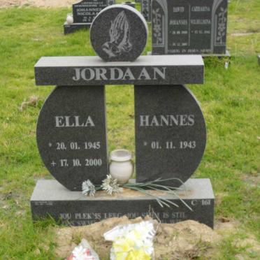 JORDAAN Hannes 1943-  &amp; Ella 1945-2000