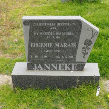 JANNEKE Eugenie Marais nee UYS 1939-2000