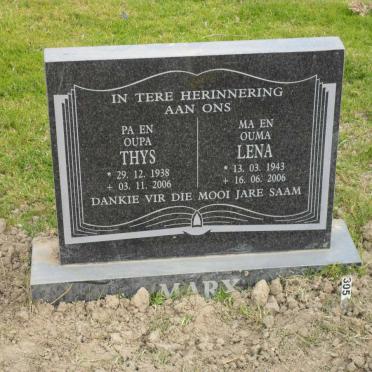 MARX Thys 1938-2006 &amp; Lena 1943-2006