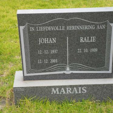 MARAIS Johan 1937-2003 &amp; Ralie 1939-