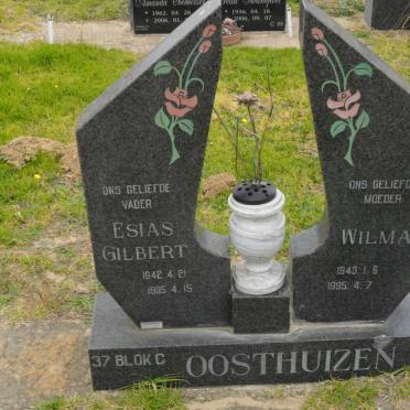 OOSTHUIZEN Esias Gilbert 1942-1995 &amp; Wilma 1943-1995