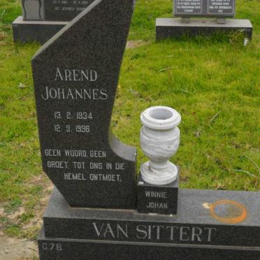 SITTERT Arend Johannes, van 1934-1996