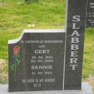 SLABBERT Gert 1943-2003 &amp; Sannie 1944-