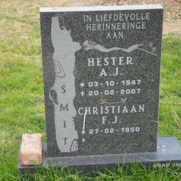 SMIT Christiaan F.J. 1950- &amp; Hester A.J. 1947-2007
