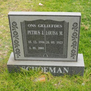 SCHOEMAN Petrus J. 1916-2001 &amp; Louisa M. 1923-