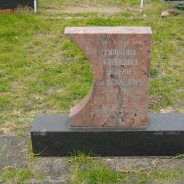 SCHALKWYK Christina Frederika, van 1911-1995