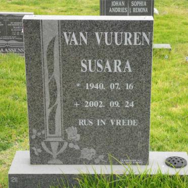 VUUREN Susara, van 1940-2002