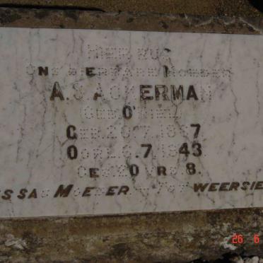 ACKERMAN A.S. nee O'NIEL 1867-1943