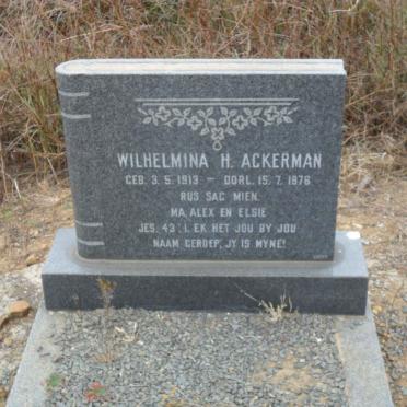 ACKERMAN Wilhelmina H. 1913-1976