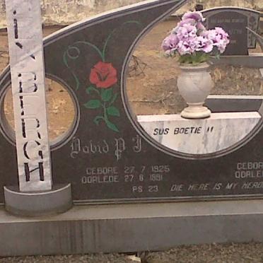 BERGH David P.J., van den 1925-19?1 &amp; Maria SMIT 1928-1982