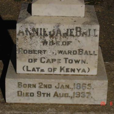 BALL Annie Jane 1865-1937