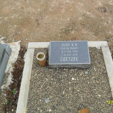 COETZEE Alida B.H. nee DU PLOOY 1893-1979