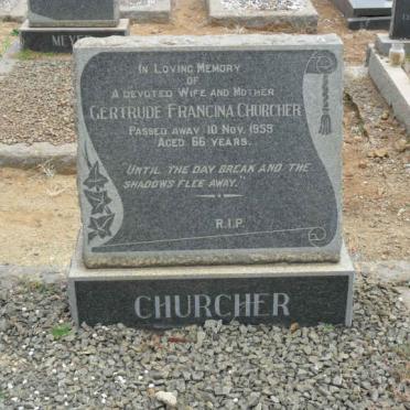 CHURCHER Richard C.C. -1968 &amp; Gertrude Francina -1959 :: ENGELBRECHT Dorothy Aletta -1966