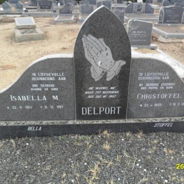 DELPORT Christoffel J. 1923-1977 &amp; Isabella M. 1924-1997