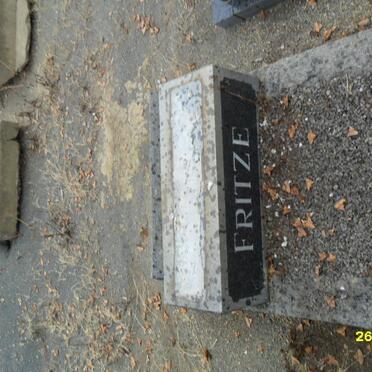 FRITZE Jacomina Louisa nee MARKGRAAFF 1909-1960