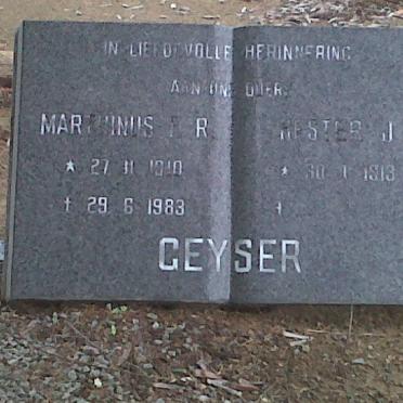 GEYSER Marthinus ? R. 1910-1983 &amp; Hester J. 1913-