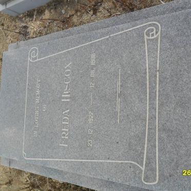 HISCOX Freda 1922-1988